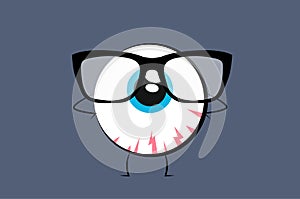 Illustration of an Eye with Glasses photo