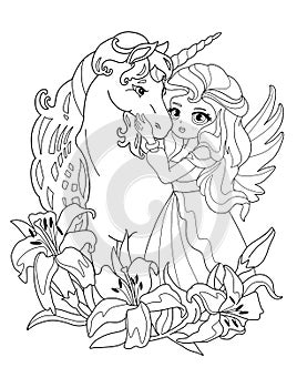 Illustration The Fairy and Unicorn