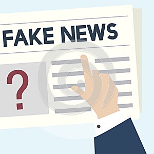 Illustration of fake news concept isolated on background