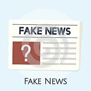 Illustration of fake news misleading symbol concept