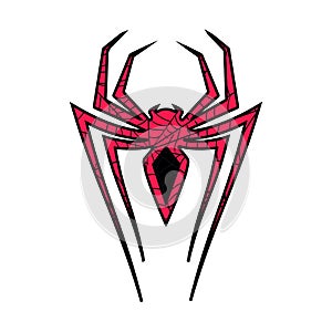 Spiderman red logo