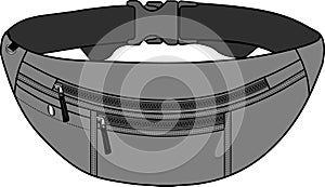Illustration of fanny pack waist pouch