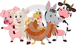 Illustration of Farm Animals cartoon