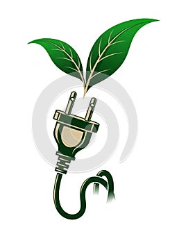 An illustration featuring an electrical plug,