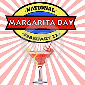 Illustration February 22 National Margarita Cocktail Day