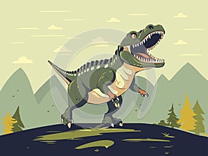 Illustration of Ferocious Predator - Ceratosaurus