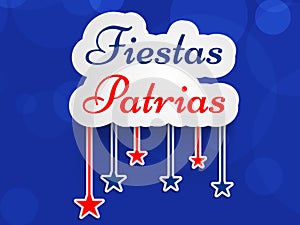 Illustration of Fiestas Patrias Background. Chile`s National Independence Day Celebration photo