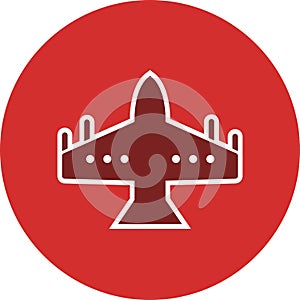 Illustration Fighter Jet Icon For Personal And Commercial Use.