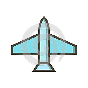 Illustration Fighter Jet Icon For Personal And Commercial Use...