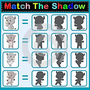 Find the correct shadow of the rhino