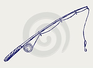 Illustration fishing rod