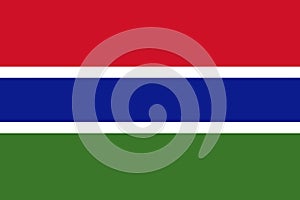 An illustration of the flag of Afrivan country of Gambia