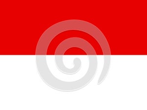 illustration of the flag of the republic of indonesia in red and white, wave the flag to commemorate independence day