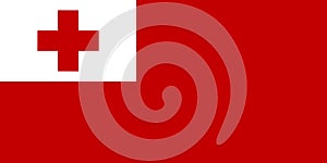An illustration of the flag of Tongo with copy space