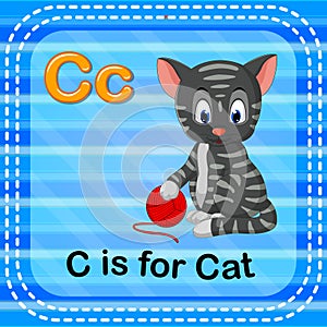 Flashcard letter C is for cat photo