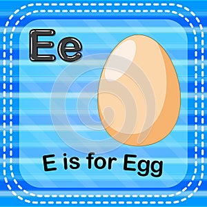 Flashcard letter E is for egg photo
