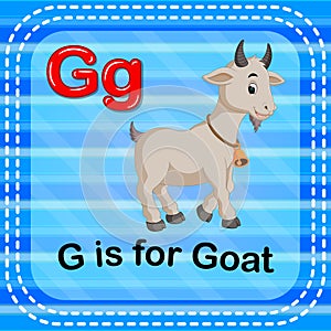 Flashcard letter G is for goat photo