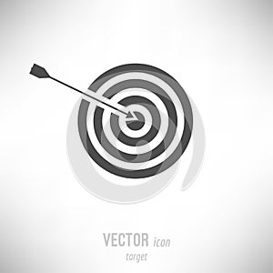 Illustration of flat design target icon