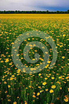 Illustration of floral, meadows background texture