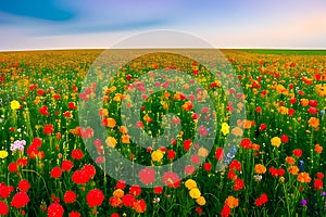 Illustration of floral, meadows background texture