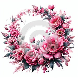 illustration of floral wreath for a special occasion