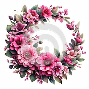 illustration of floral wreath for a special occasion