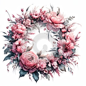 illustration of floral wreath for a special occasion