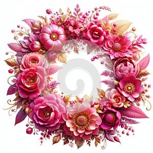 illustration of floral wreath for a special occasion