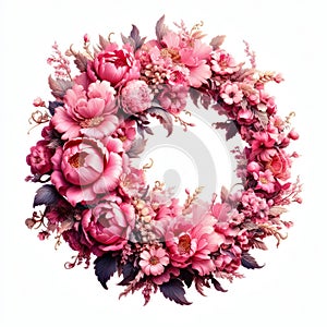 illustration of floral wreath for a special occasion