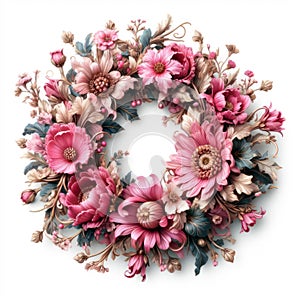 illustration of floral wreath for a special occasion