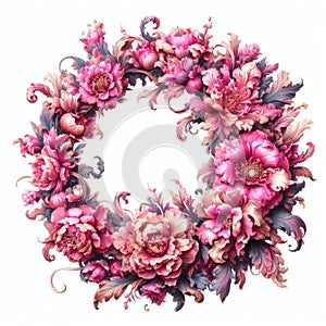 illustration of floral wreath for a special occasion