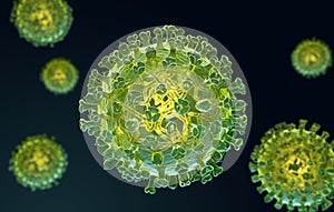 Illustration of flu virus