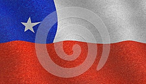 Illustration of a flying Chilean flag