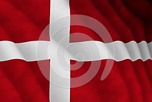 Illustration of a Danish Flag