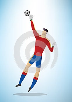 Illustration of football goalkeeper player 03