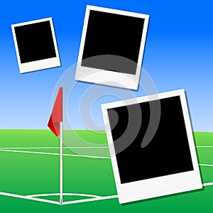 Illustration of a football pitch corner flag