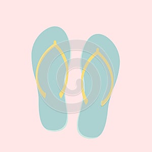 Illustration of footwear slippers isolated