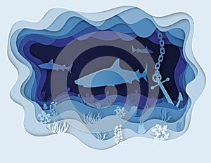 Illustration of a formidable shark on the hunt