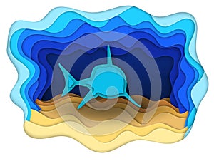 Illustration of a formidable shark on the hunt