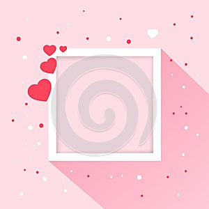 Illustration of frames with love themes