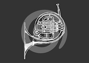 Illustration of french horn