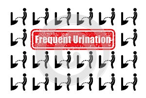 Illustration about frequent urination. photo