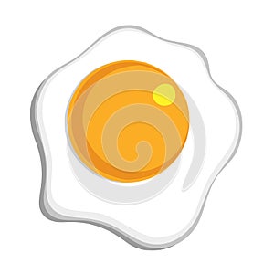 Illustration of a fried egg isolated on a white background