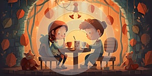Illustration. Friendship Day, the world holiday of human connections. Generative AI