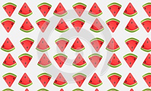 Illustration for fruit background, melon slices. Summer background. photo
