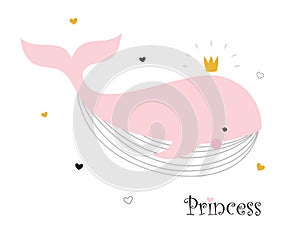 Cute princess whale