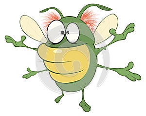 Illustration of a Funny Bug. Cartoon Character