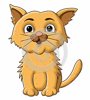 Illustration of funny cat cartoon