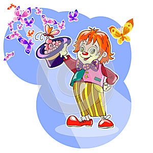 Illustration of funny clown