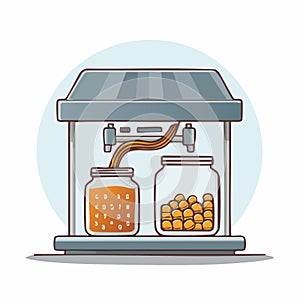 Futuristic Machine Processing Digital Data Concept